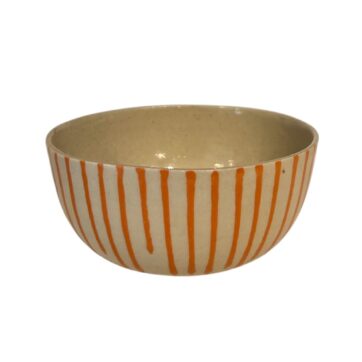 Skål i stentøj orange